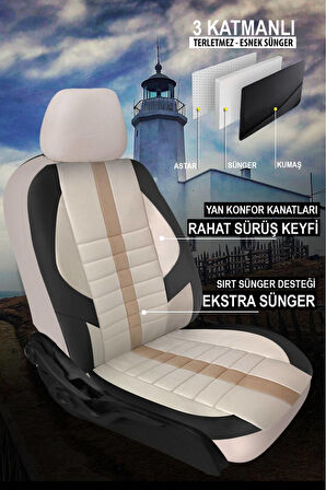 TOYOTA COROLLA 13+ 2013-2018Uyumlu Oto Koltuk Kılıfı Trend Serisi 