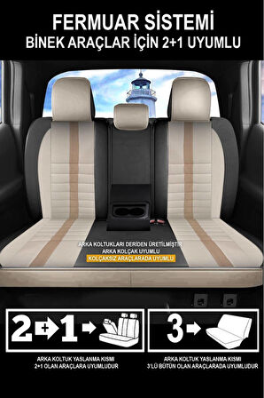 FIAT 500L  2012-Uyumlu Oto Koltuk Kılıfı Trend Serisi 