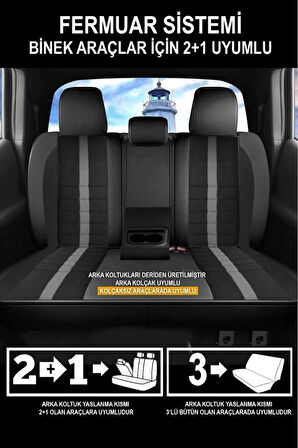 FIAT FIORINO 2008-Uyumlu Oto Koltuk Kılıfı Trend Serisi 