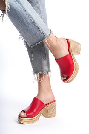 Nancy Tek Bant Topuklu Terlik