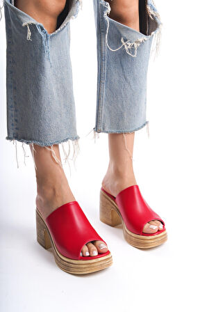 Nancy Tek Bant Topuklu Terlik