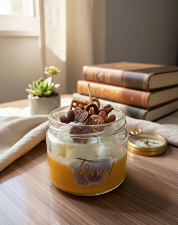 Pasta & Atıştırmalık Görünümlü, Kokulu Kavanoz Krema Mum