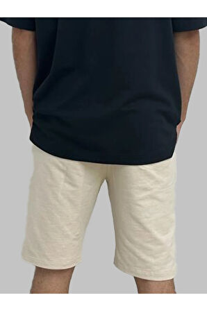 Nervür Dikişli 2 İplik %100 Pamuk Şort