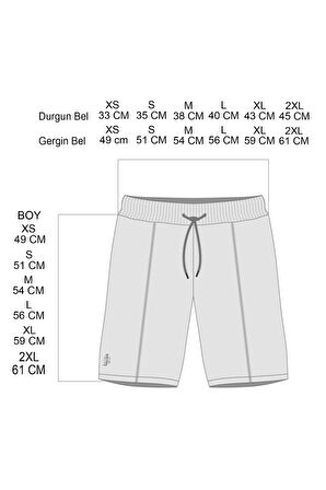 Nervür Dikişli 2 İplik %100 Pamuk Şort