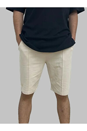 Nervür Dikişli 2 İplik %100 Pamuk Şort