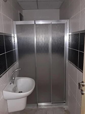 125 cm Teknesiz Duşakabin Mika Camlı 1 Sabit 2 Sürgülü