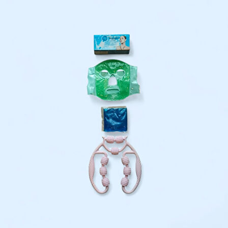 Yüz Maskesi Cilt Bakım Seti - Maske, Buz Küresi, Termo Jel Ve Selülit Masaj Aleti