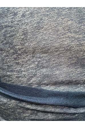 Kadın Siyah Transparan Bisiklet Yaka Yanları Büzgülü Bluz