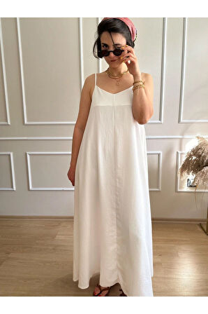Askılı Rahat Kalıp Elbise