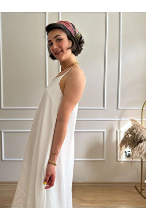 Askılı Rahat Kalıp Elbise