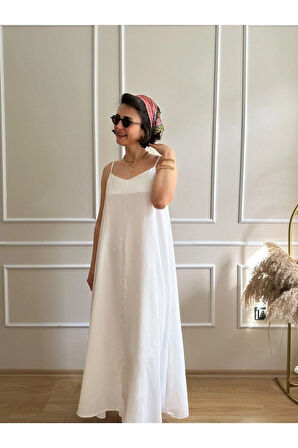 Askılı Rahat Kalıp Elbise