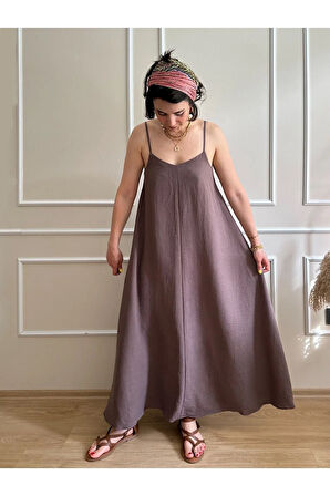 Askılı Rahat Kalıp Elbise