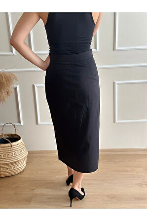 Önden Yırtmaçlı Kalem Etek