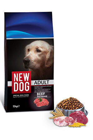 Newdog Sığır Etli Yetişkin Köpek Maması 15 Kg