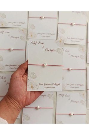 Minimal Nedime Bilekliği 10 Adet Düğün/Nişan/Kına/Nikah/BrideShower Hediyeliği