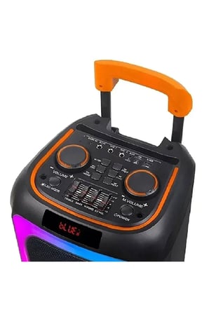 NDR-1097 Bluetooth Speaker Kablosuz Mikrofonlu Taşınabilir Şarjlı Tekerlekli Büyük Boy Party Speaker 40W Hoparlör Hafıza Kartı Usb Girişli Tws Özellikli Fm Radyolu Ses Sistemi