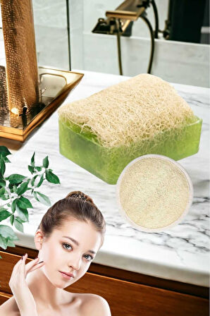 2'li Doğal Set Kabak Lifli Avokado Sabun Peeling Bakım Sıkılaştırma Akne Temizleme Lifli Yüz Pedi