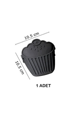 2'li Set Airfryer 7 Gözlü Silikon Mini Muffin Yapışmaz Cupcake, Brownies, Pasta Kek Kalıbı