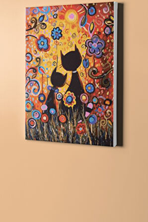 Sayılarla Boyama Seti Kasnaklı Kedi Düşleri 60 X 75 Cm