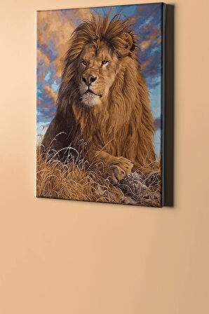 Sayılarla Boyama Seti Kasnaklı Aslan Kral 40 X 50 Cm
