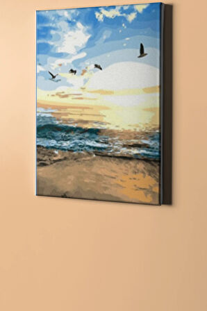 Sayılarla Boyama Seti Kasnaklı Kumsal 50 X 65 Cm