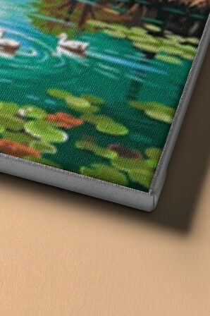 Sayılarla Boyama Seti Kasnaklı Salkımlı Göl 60 X 75 Cm