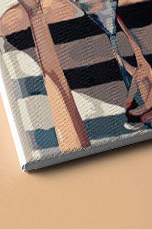 Sayılarla Boyama Seti Kasnaklı Cazibeli Güzel 50 X 65 Cm