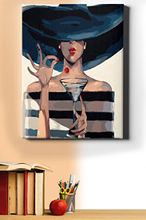 Sayılarla Boyama Seti Kasnaklı Cazibeli Güzel 60 X 75 Cm