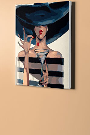 Sayılarla Boyama Seti Kasnaklı Cazibeli Güzel 60 X 75 Cm