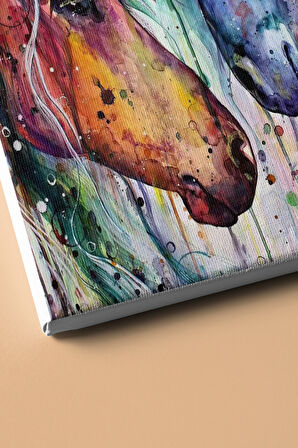 Sayılarla Boyama Seti Kasnaklı Soyut Atlar 60 X 75 Cm