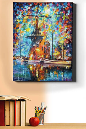 Sayılarla Boyama Seti Kasnaklı Yel Değirmeni 40 X 50 Cm