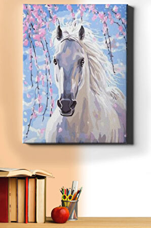 Sayılarla Boyama Seti Kasnaklı Fantastik At 60 X 75 Cm