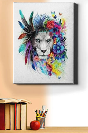 Sayılarla Boyama Seti Kasnaklı Süslü Aslan 40 X 50 Cm