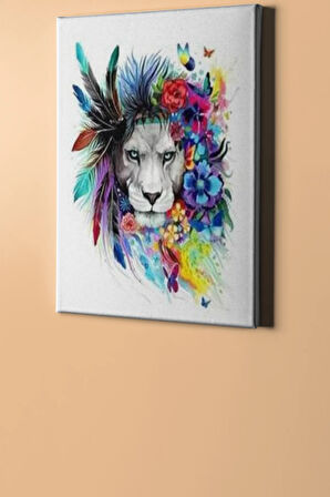 Sayılarla Boyama Seti Kasnaklı Süslü Aslan 40 X 50 Cm