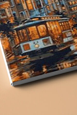 Sayılarla Boyama Seti Kasnaklı Nostalji Tramvay 50 X 65 Cm