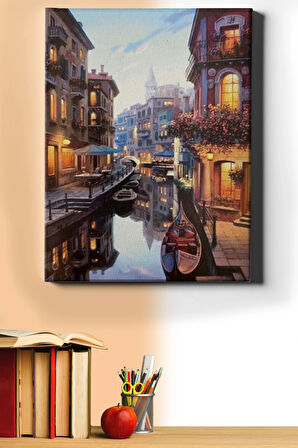 Sayılarla Boyama Seti Kasnaklı Venedik Evleri 1 40 X 50 Cm