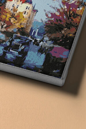 Sayılarla Boyama Seti Kasnaklı Sonbahar Şehri 60 X 75 Cm