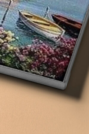 Sayılarla Boyama Seti Kasnaklı Yalı Sahili 60 X 75 Cm