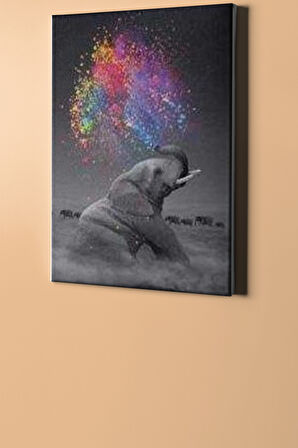 Sayılarla Boyama Seti Kasnaklı Filin Renkli Düşü 60 X 75 Cm