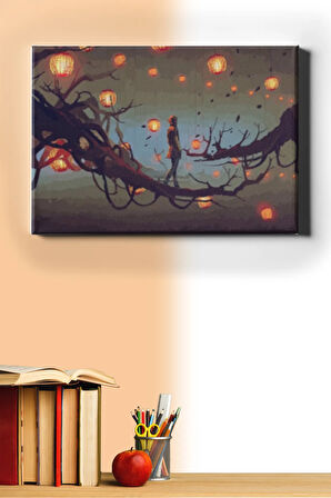 Sayılarla Boyama Seti Kasnaklı Fantastik Ağaç 40 X 50 Cm