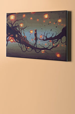 Sayılarla Boyama Seti Kasnaklı Fantastik Ağaç 40 X 50 Cm