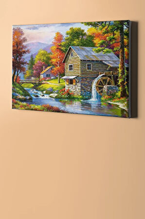 Sayılarla Boyama Seti Kasnaklı Değirmenli Ev 40 X 50 Cm