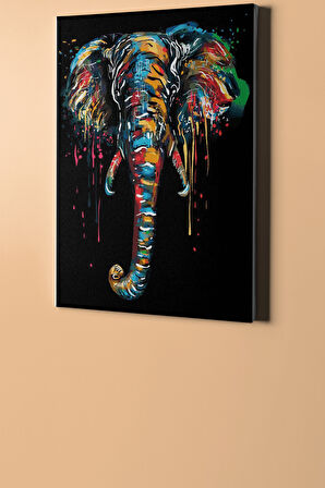 Sayılarla Boyama Seti Kasnaklı Renkli Fil 40 X 50 Cm