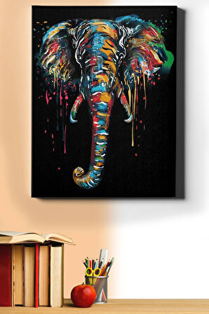 Sayılarla Boyama Seti Kasnaklı Renkli Fil 50 X 65 Cm