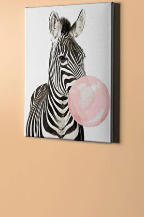 Sayılarla Boyama Seti Kasnaklı Sakız Düşkünü Zebra 60 X 75 Cm
