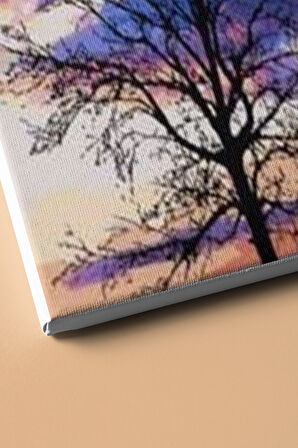 Sayılarla Boyama Seti Kasnaklı Yalnız Ağaç 60 X 75 Cm