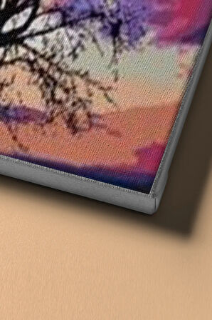 Sayılarla Boyama Seti Kasnaklı Yalnız Ağaç 60 X 75 Cm