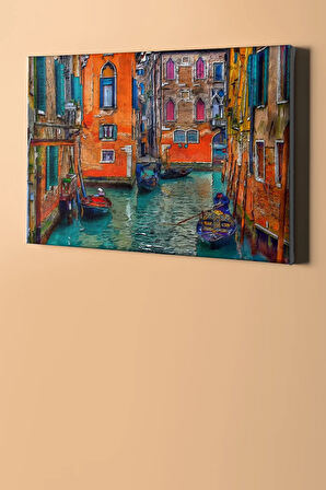 Sayılarla Boyama Seti Kasnaklı Venedik'te Gondollar 60 X 75 Cm