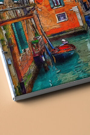 Sayılarla Boyama Seti Kasnaklı Venedik'te Gondollar 60 X 75 Cm