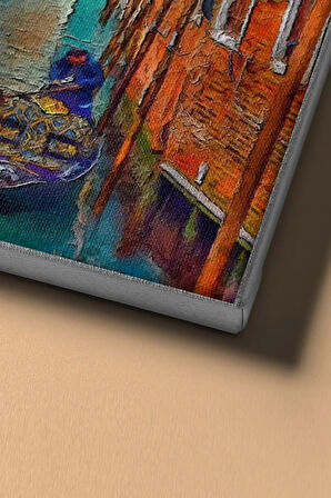 Sayılarla Boyama Seti Kasnaklı Venedik'te Gondollar 60 X 75 Cm